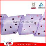 Direct Factory Wholesale High Quality Foil Polka Dots Ribbon,custom Printed Ribbon