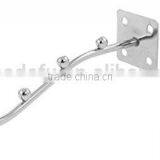 Wire Metal Wall Mounted Garment Display Rack Hooks Silver Tone thumbnail-2