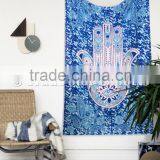 Twin Indian Hippie Hamsa Hand Good luck Hand of Fatima Islamic Wall Art Bohemian Wall Hanging Tapestry