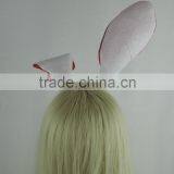 Red Satin Long Rabbit Ears Headdress Halloween Props Party Headwear thumbnail-6