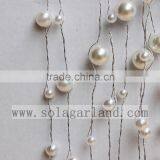 Wholesale Pearl Beaded Wire Garland Acrylic Round Pearl Bead Garland Wedding Decor