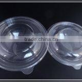 Disposable Transparent 800ml Plastic Salad Bowl With Lid thumbnail-2