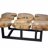 Funky wood coffee table industrial Furniture home decor