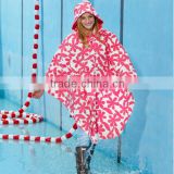 Hotsell good quality pvc eva durable reusable fashion women stylish rain poncho