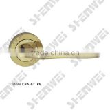 BA-67 PB brass door handle on rose