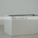 Matt White Rectangle Garden Use Ply Resin Flower Pot thumbnail-1