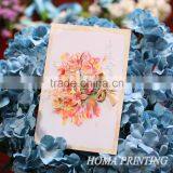 Colorful flower handmade pop up greeting cards with dried flowers greeting card boxes wholesale