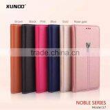 2016 Newest XUNDD Black Luxury Hand Made Noble Magnetic Flip Cover Stand Wallet Leather Case For Galaxy Note 7 CREDIT CARD CASE