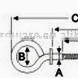 Screw eyes with washer (rigging hardware)