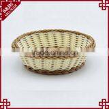 Set of 5 Design Eco-friendly Plastic Wicker Woven Fruit Bread Basket Mini Baskets Wholesale thumbnail-4