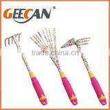 4pcs Kids Garden Tools Set Floral Printing Shovel,rake,fork With Plastic Handle thumbnail-5
