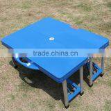 5-in-1 Portable Folding Outdoor Picnic Table and Seat Set thumbnail-3