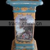 Adorable Cherubs Designed Porcelain Handicraft Small Round Table, Home Decorative Porcelain Art Table thumbnail-5