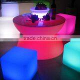 LED Remote Halfmoon Table/ Hot Sell LED Rechargeable Halfmoon Coffee Table/LED Outdoor Lawn Halfmoon Cocktail Table thumbnail-4