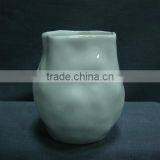 Japanese Stlye Elegant Pure White Stoneware Bud Vase thumbnail-6