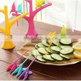 CY119 Plastic Creative Fruit Fork Bird Tree Decorative Household Daily Necessities Dessert Forks thumbnail-4