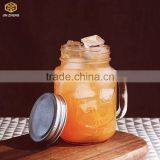 Glass Drinking Mason Jars With Handle and Straw thumbnail-2