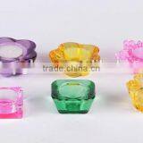 Snow Flower Shape Glass Candlestick for Christmas thumbnail-1