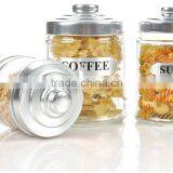 ZIBO Direct Cover Clear Cylinder Glass Cookie/coffee/tea Jar With Metal Lid thumbnail-1