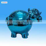 Wholesale Electroplated Ceramic Cow Shape Piggy Bank thumbnail-2