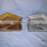 Silver&Golden Painted Wood Serving Tray thumbnail-1