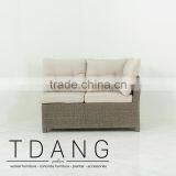 Salinas Wicker Left Hand Sofa 2 Seats - Weather Resistant Outdoor Wicker Sofa Corner thumbnail-5