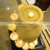 Garden Design Resin White Water Features Show With LED Lights Fountain thumbnail-2