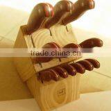 13- Slots Solid Pine Wood Knife Block, Stand, Holder thumbnail-2