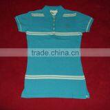 High End Quality Yarn Dyed Women Short Sleeve Polo Shirt thumbnail-1