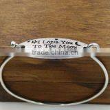 Custom Own Logo Bangle Bracelet 2016 Best Couple Love Bangle Bracelet for Personal Love Gifts thumbnail-5