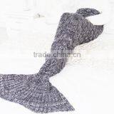 2017 Blanket Factory China Wholesale Knitted Fish Scale Mermaid Blankets thumbnail-2