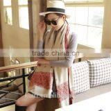 2016 New Fashion Brand Winter Scarf Women Designer National Flower Printed Pashmina Shawls and Scarves Soft thumbnail-2