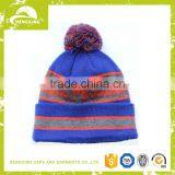 Custom Print Wooly Hat With Bobble,winter Pom Poms Decorate Beanie Hat thumbnail-6