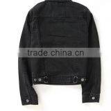 Runwaylover EY1034C Washed Denim Bomber Women Jeans Jacket With Custom Service thumbnail-4