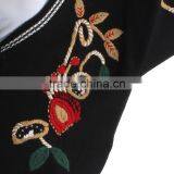 Floral Embroidery Sweater Female Fashion 2017 Winter Hand Knitted Cardigan Sweater thumbnail-5