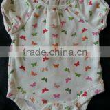 Plain Butterfly Baby Girl Bodysuits Cotton Rompers