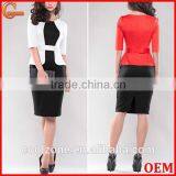 Contrast Business Woman Dress Formal Ladies Office Wear Dresses Dress thumbnail-1