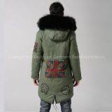 2016 MeiFng Brand Long Style Rose Red Winter Coat OEM Style,army Green Fur Women Parka ,rose Red Big Raccoon Collar thumbnail-2