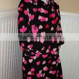 2014 Xinbo womans junior polyester hooded Pajama Drama bath robe size small