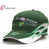 NHRA Flame Embroidery Racing Baseball Caps With White Sandwich Peak