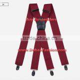 1.5" Wide Solid Color Mens Suspender X Type Undergarment Suspender Brace Casual Business thumbnail-6