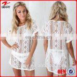 2014 Women Clothing Manufacturer Ladies Lace Blouse Latest Design Blouse thumbnail-1