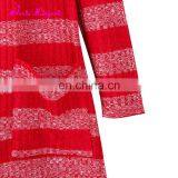 2017 Latest Fashion Red Long Kintting Cardigan Women Tops thumbnail-3