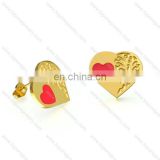 fashion jewelry design earring of heart for girls