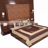 Soundarya high quality poly silk embroidery bed cover set