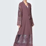 Lace Muslim Abaya Black Color