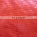 HDPE red fabric tarpaulin sheet covers for rain cover and camping outdoor shade usage and ground cover