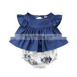 Drop Shipping 2pcs Set Infant Clothes Outfits Toddler Baby Girls Floral Tops Dress & Flower Harem Shorts Pants thumbnail-4