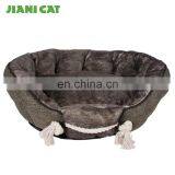 Best Selling pv Plush Fabric Carrying Boat Pet Dog Bed With Handle thumbnail-3