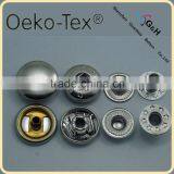Metal Clothes Snap Buttons With Silver Color